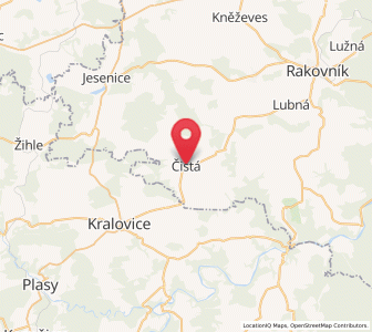 Map of Čistá, Central Bohemia