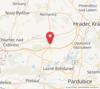 Map of Dobřenice, Královéhradecký kraj