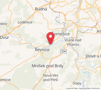 Map of Dobřichovice, Central Bohemia