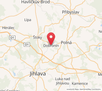 Map of Dobronín, Vysočina
