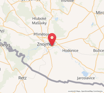 Map of Dobšice, South Moravian