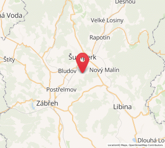 Map of Dolní Studénky, Olomoucký