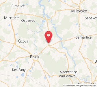 Map of Dolní Záhoří, Jihočeský kraj