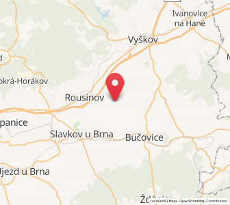 Map of Dražovice, South Moravian