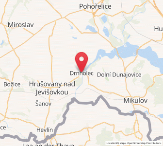 Map of Drnholec, South Moravian