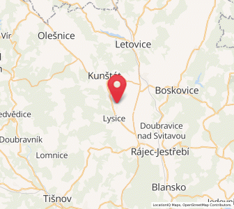 Map of Drnovice, South Moravian