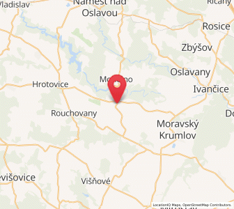 Map of Dukovany, Vysočina
