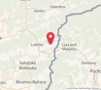 Map of Francova Lhota, Zlín