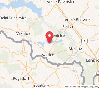 Map of Hlohovec, South Moravian