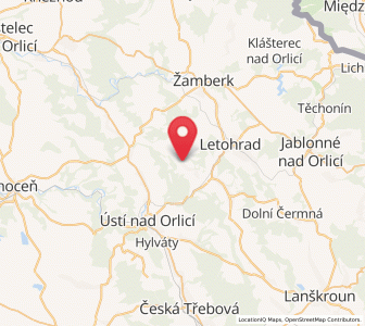 Map of Hnátnice, Pardubický