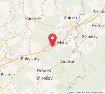 Map of Holoubkov, Plzeň Region