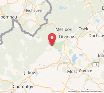 Map of Horní Jiřetín, Ústecký kraj