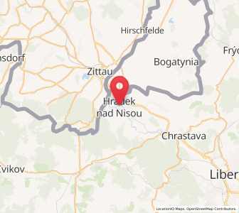 Map of Hrádek nad Nisou, Liberecký kraj