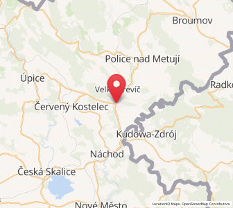 Map of Hronov, Královéhradecký kraj