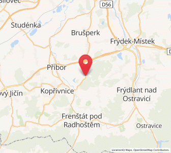 Map of Hukvaldy, Moravskoslezský