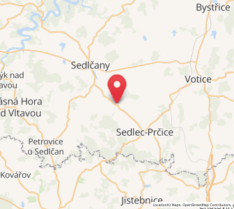 Map of Jesenice, Central Bohemia
