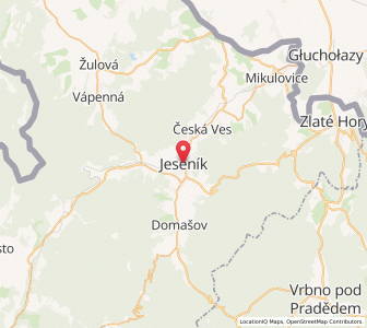 Map of Jeseník, Olomoucký