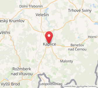 Map of Kaplice, Jihočeský kraj