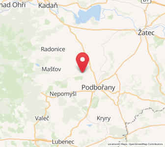 Map of Krásný Dvůr, Ústecký kraj