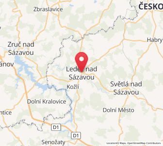 Map of Ledeč nad Sázavou, Vysočina