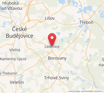Map of Ledenice, Jihočeský kraj