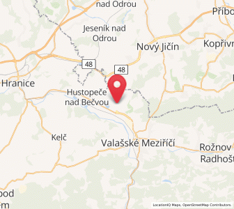 Map of Lešná, Zlín