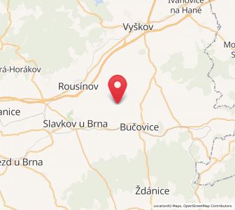 Map of Letonice, South Moravian
