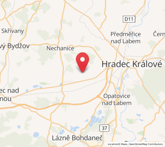 Map of Libčany, Královéhradecký kraj