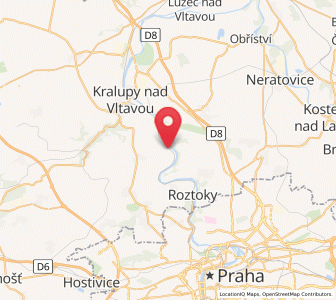Map of Libčice nad Vltavou, Central Bohemia