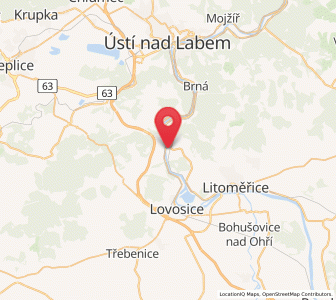 Map of Libochovany, Ústecký kraj