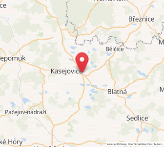 Map of Lnáře, Jihočeský kraj