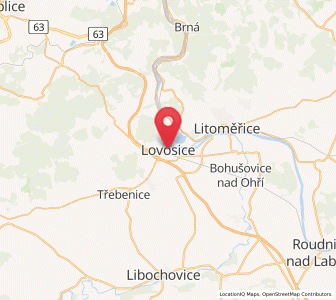 Map of Lovosice, Ústecký kraj