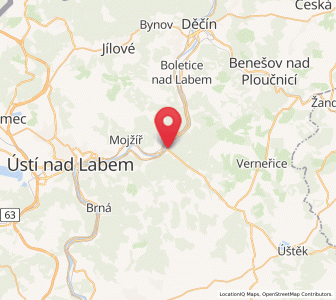 Map of Malé Březno, Ústecký kraj