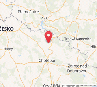 Map of Maleč, Vysočina