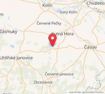 Map of Malešov, Central Bohemia