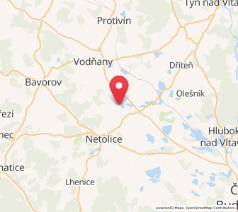 Map of Malovice, Jihočeský kraj