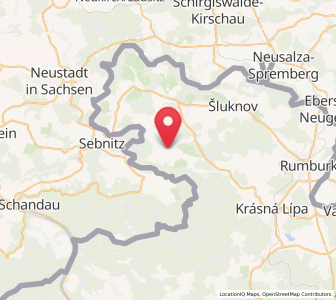 Map of Mikulášovice, Ústecký kraj