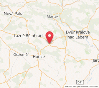 Map of Miletín, Královéhradecký kraj