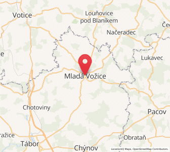 Map of Mladá Vožice, Jihočeský kraj