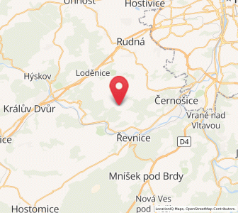 Map of Mořina, Central Bohemia