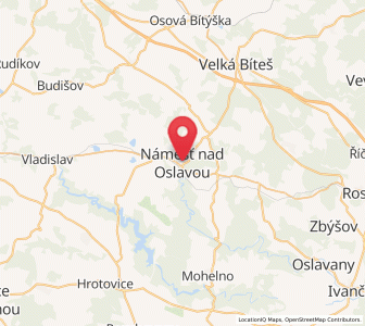 Map of Náměšť nad Oslavou, Vysočina