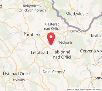 Map of Nekoř, Pardubický