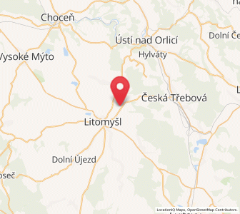 Map of Němčice, Pardubický