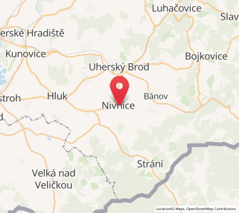Map of Nivnice, Zlín