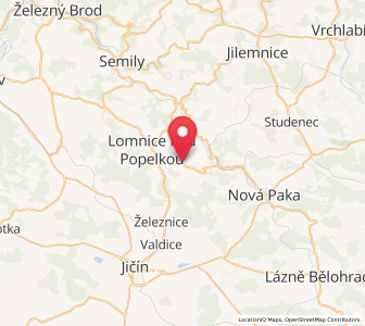 Map of Nová Ves nad Popelkou, Liberecký kraj