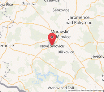Map of Nové Syrovice, Vysočina