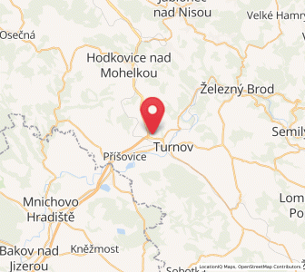 Map of Ohrazenice, Liberecký kraj