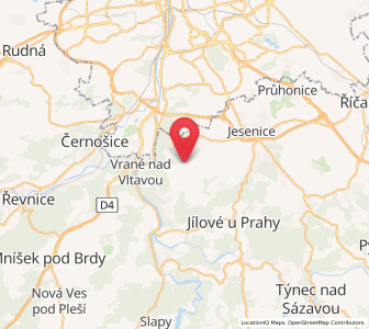 Map of Ohrobec, Central Bohemia