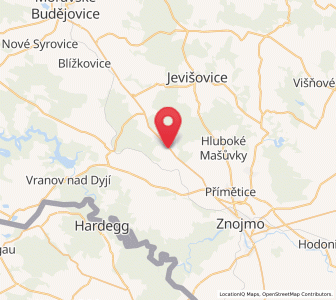 Map of Olbramkostel, South Moravian