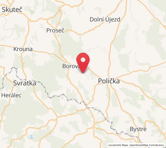 Map of Oldřiš, Pardubický